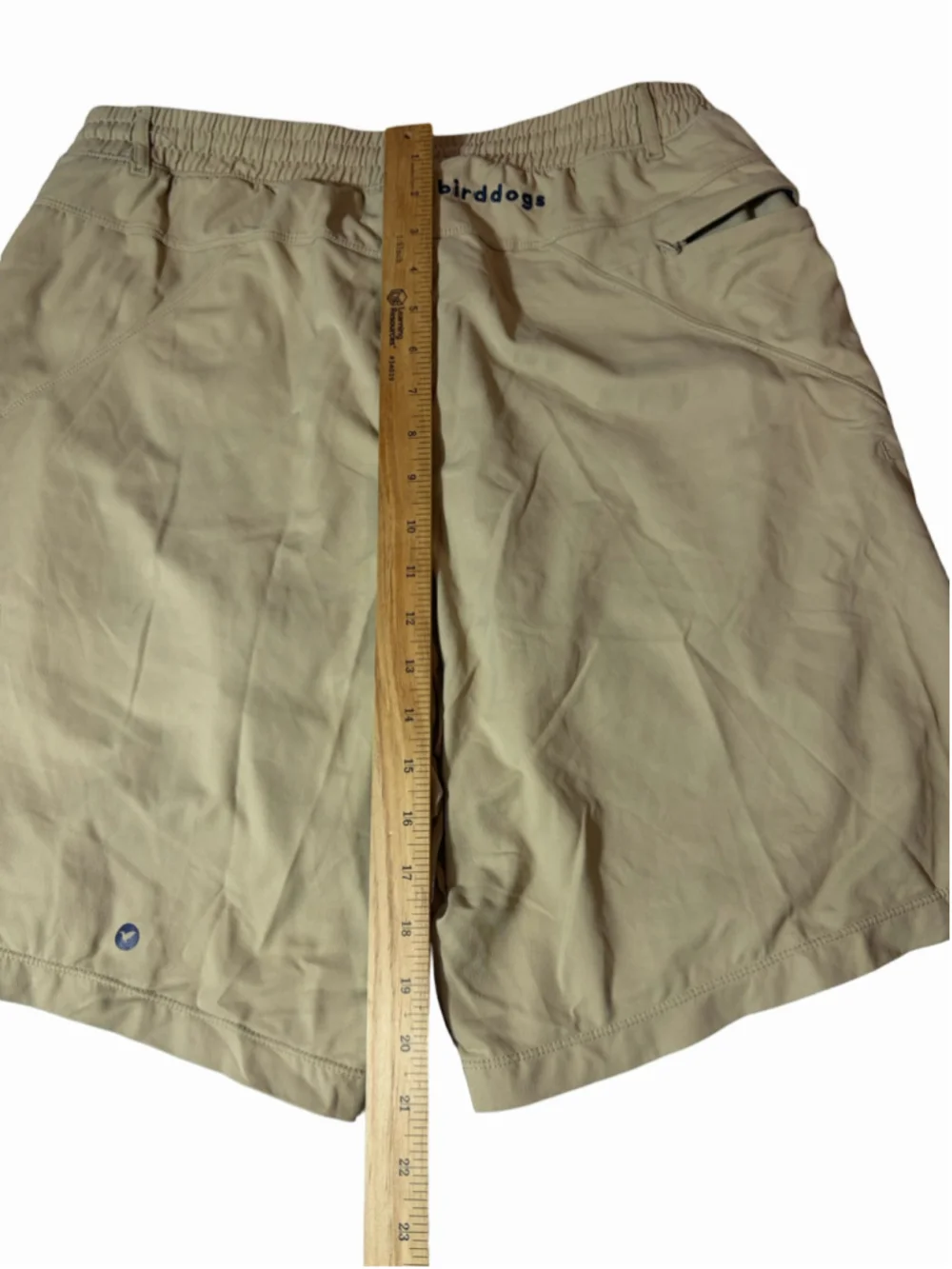 Birddogs The Boom Mens XL Long Khaki Athletic Shorts Built In Liner
